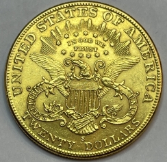 Золотая монета "СВОБОДА" 20 долларов, 1904г. США